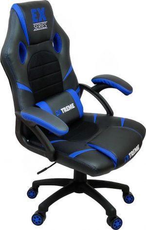 Стильне Ігрове Крісло Zenga Extreme EX Синє з Покращеною Підтримкою та Яскравим Дизайном