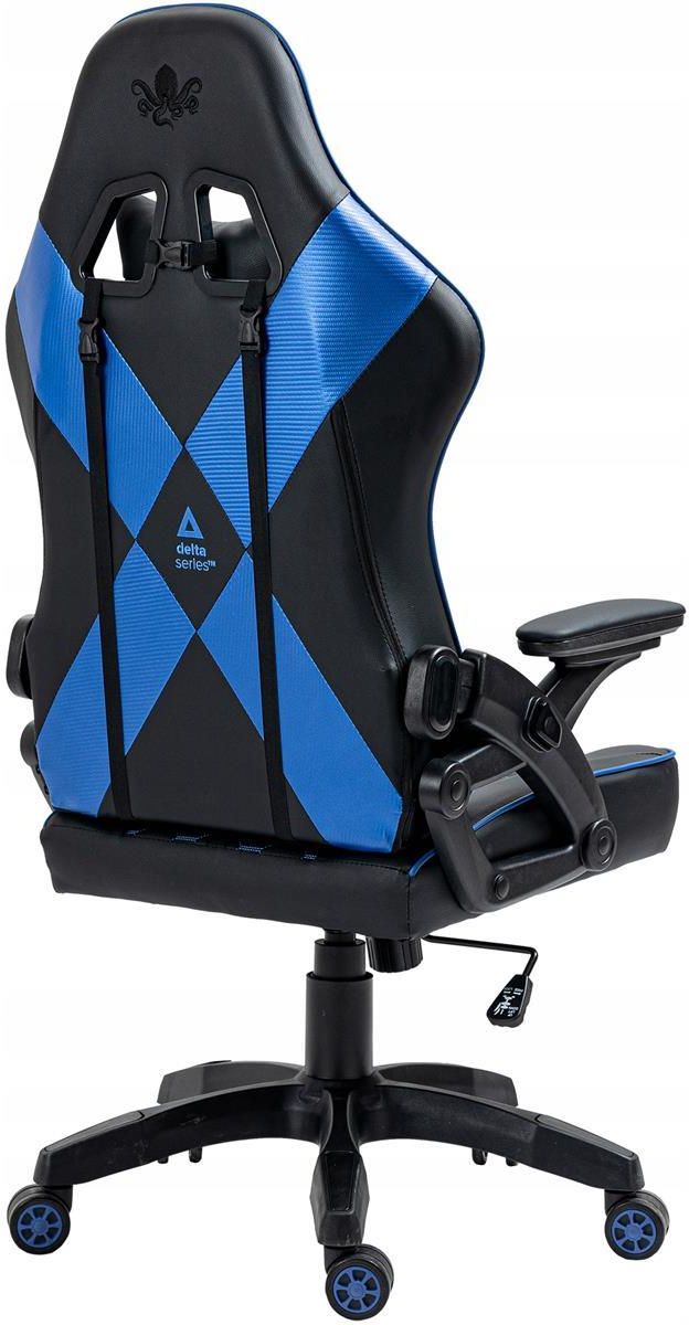 KRAKEN Feyton Black and Blue Ігрове Крісло з Елегантним Поєднанням Кольорів та Комфортною Формою - Зображення 6