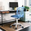 Обертове Крісло FurnitureR Синьо-Біле Модний Акцент для Офісного Простору