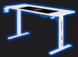 Геймерський Стіл Electra CRF12ELWH Білий з Сучасним LED-Підсвічуванням