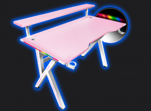 Геймерський Стіл CRF4009RGB Рожевий для Стильного Ігрового Сетапу