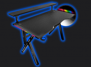 Геймерський Стіл CRF4010RGB Чорний з Яскравою LED-Підсвіткою