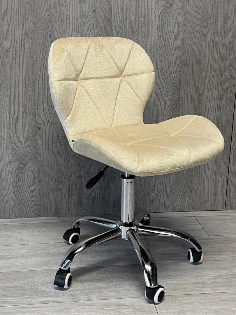 Офісне Крісло Lugano Vasto Velvet Beige Ергономічне та Стильне для Комфортної Роботи