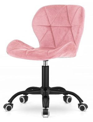 Стильне Крісло Lugano Рожеве Поворотне з М’яким Оксамитовим Покриттям