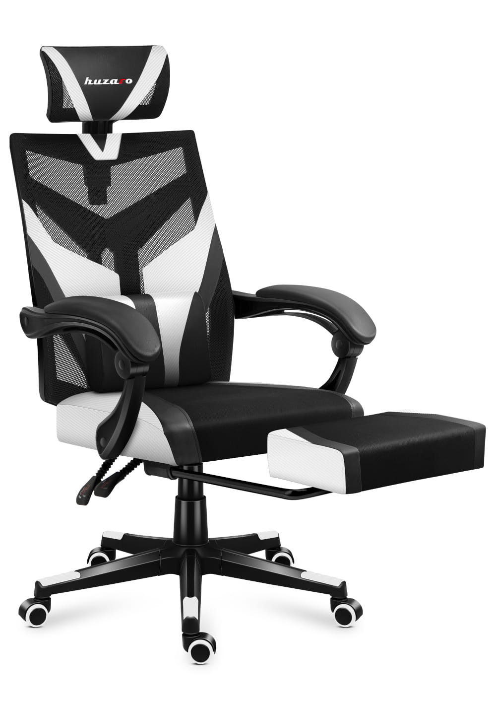 Ігрове Крісло Huzaro Combat 5.0 White з Високоякісними Матеріалами та Комфортом - Зображення 5