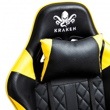 KRAKEN HELIOS Чорно-Жовте Ігрове Крісло з Екошкіри для Динамічного Стилю та Тривалих Сесій - Зображення 8