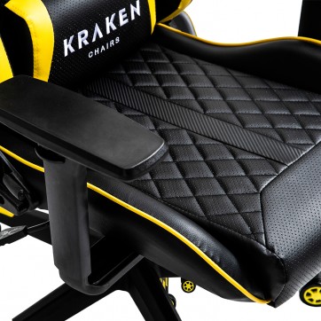 KRAKEN HELIOS Чорно-Жовте Ігрове Крісло з Екошкіри для Динамічного Стилю та Тривалих Сесій - Зображення 9