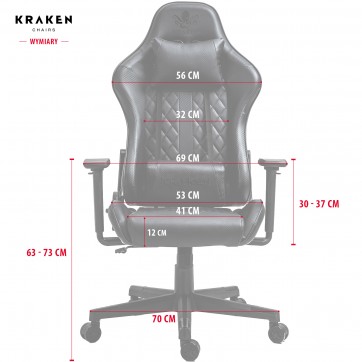 Геймерське Крісло KRAKEN HELIOS з Чорної Екошкіри з Високою Ергономікою та Міцною Конструкцією - Зображення 5