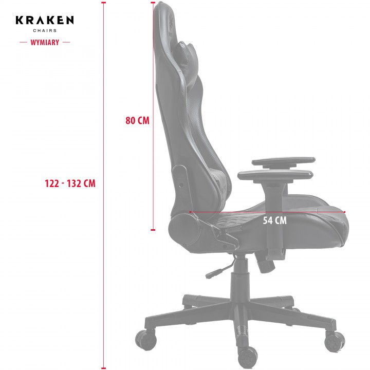 Геймерське Крісло KRAKEN HELIOS з Чорної Екошкіри з Високою Ергономікою та Міцною Конструкцією - Зображення 6