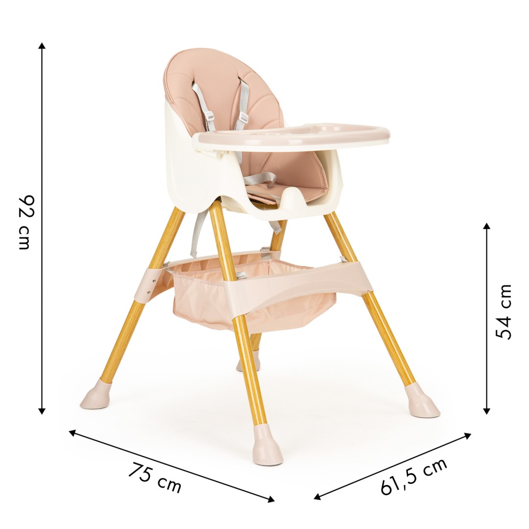 Стільчик ECOTOYS HC-823S Рожевий 2в1 з Стабільною Конструкцією для Щоденного Комфорту - Зображення 4