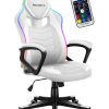 Ігрове Крісло Huzaro Force 2.5 RGB White Mesh з Яскравою RGB-Підсвіткою та Сучасним Дизайном