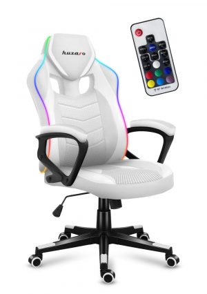 Ігрове Крісло Huzaro Force 2.5 RGB White Mesh з Яскравою RGB-Підсвіткою та Сучасним Дизайном