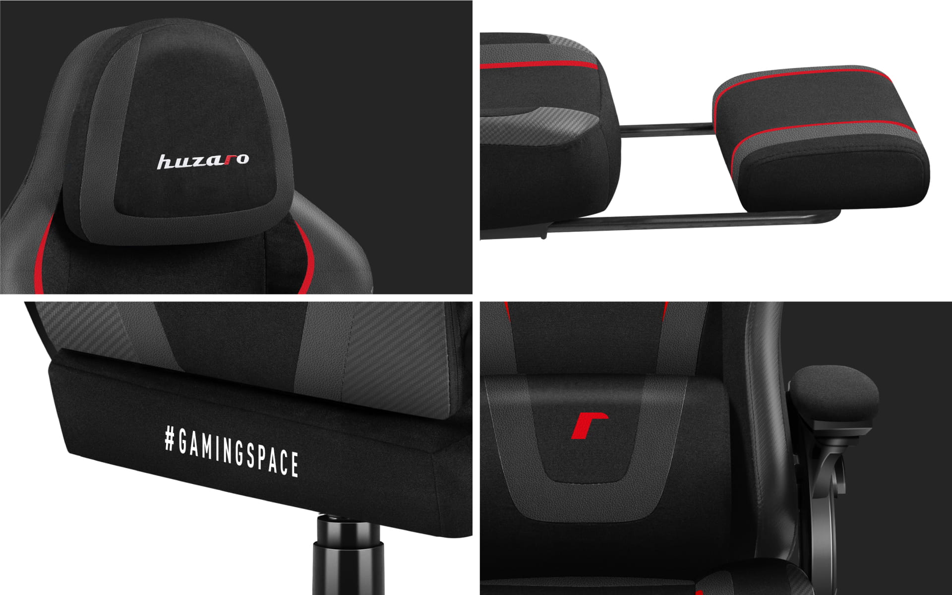 Ігрове Крісло Huzaro Force 4.6 Carbon у Вугільному Стилі для Справжніх Геймерів - Зображення 6