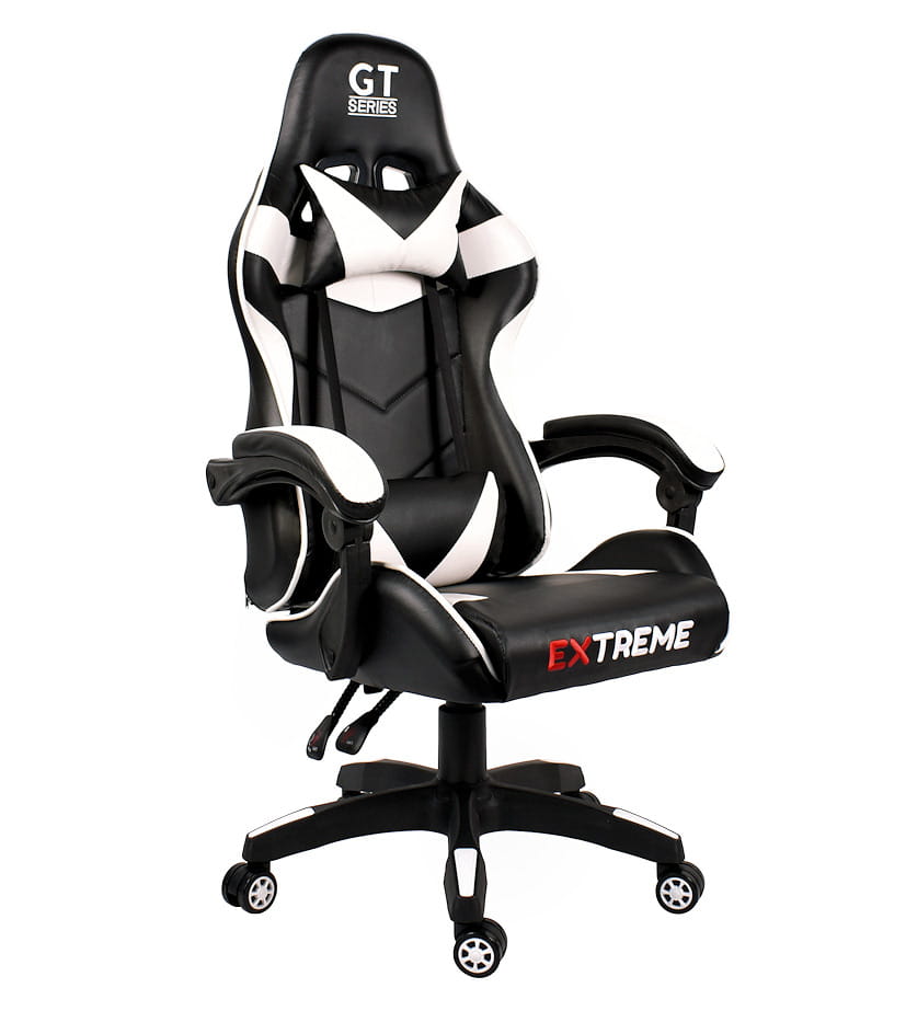 Ігрове Крісло EXTREME GT Чорно-Біле з Стильним Дизайном та Високою Ергономікою - Зображення 2