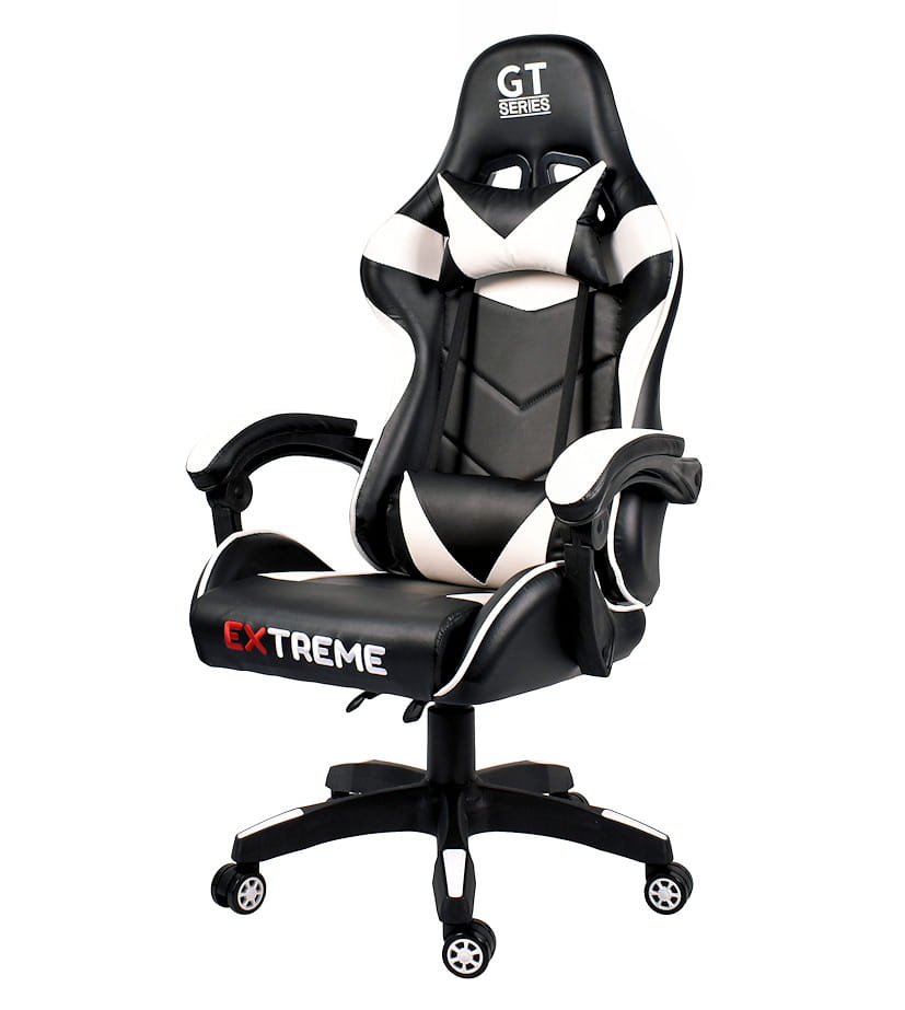 Ігрове Крісло EXTREME GT Чорно-Біле з Стильним Дизайном та Високою Ергономікою - Зображення 4