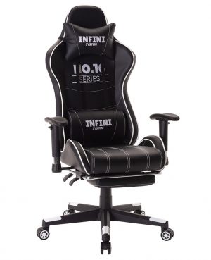 Infini Gaming Chair Series No. 16 Black and White — Контрастний Дизайн та Максимальна Ергономіка