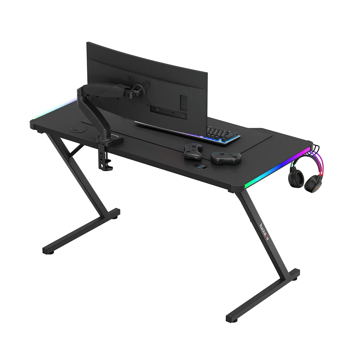 Ігровий Стіл Huzaro Hero 2.5 RGB LED з Підсвіткою для Атмосферного Занурення у Гру - Зображення 4