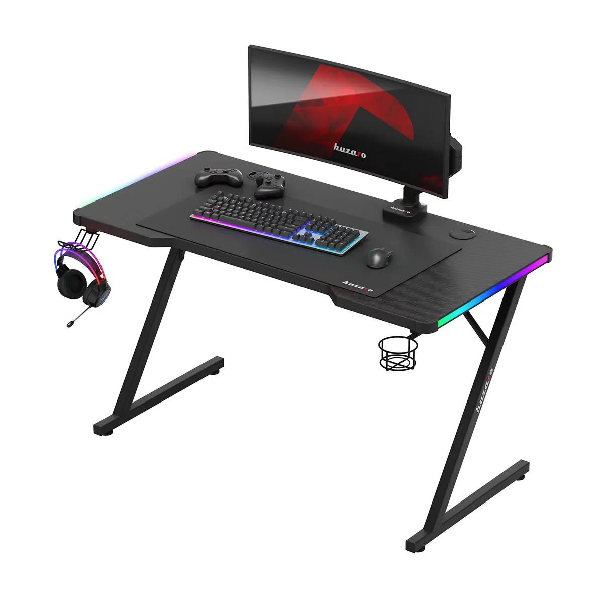 Ігровий Стіл Huzaro Hero 2.5 RGB LED з Підсвіткою для Атмосферного Занурення у Гру - Зображення 5