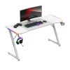 Ігровий Стіл Huzaro Hero 3.3 White RGB з Лаконічним Білим Дизайном та Яскравою Підсвіткою