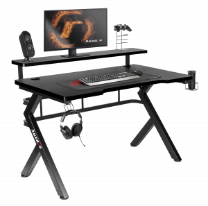 Ігровий Стіл Huzaro Hero 5.0 Black з Мінімалістичним Чорним Дизайном для Професійної Гри