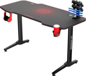 ULTRADESK FRAG Red + Підкладка — Яскравий Червоний Ігровий Стіл для Енергійних Геймерів