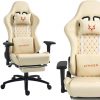 Ігрове Крісло Lynxer Prestige Бежеве з Екошкіри для Стильної Гейм-зони та Тривалого Комфорту