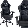 Lynxer Prestige Ігрове Крісло з Чорно-Сірої Екошкіри для Професійних Геймерів та Сучасного Офісу