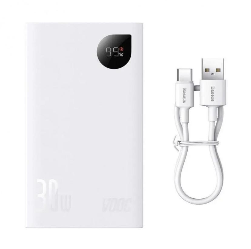 Батарея Baseus Adaman 2 20000 mAh / 30W / White PPAD050002 — Потужне Джерело Енергії для Ваших Гаджетів