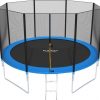 Дитячий садовий Батут із захисною сіткою + драбинка FunFit 374 см