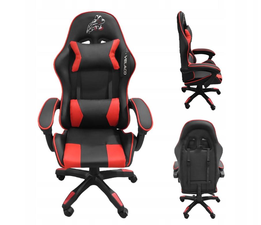 Яскраве Геймерське Крісло Velaco ZING-B-BL-RD з Міцною Рамою та Сучасним Дизайном
