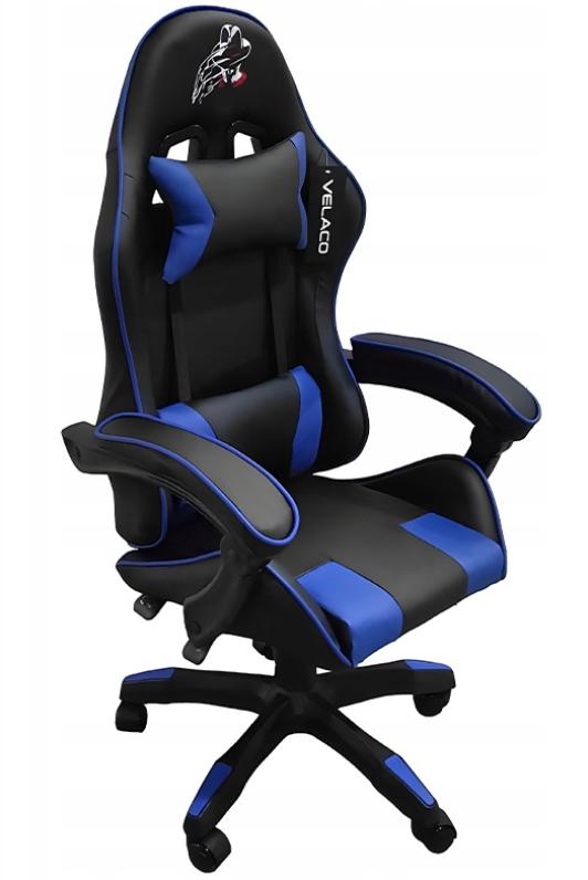 Ергономічне Геймерське Крісло Velaco ZING-B-BL-BU з Підтримкою Спини та Надійною Конструкцією - Зображення 2