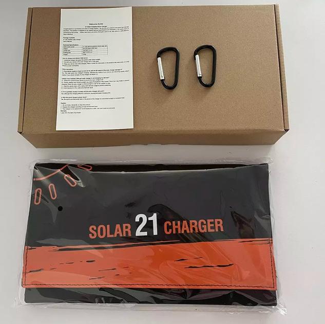 Сонячна Панель Портативна 21W з USB — Екологічне Енергоживлення для Ваших Гаджетів - Зображення 6