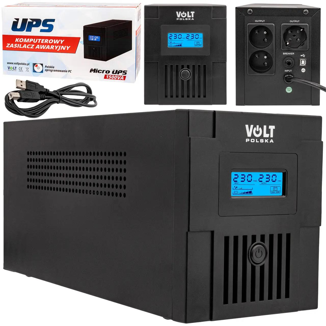 ДБЖ VP MicroUPS 1500VA/900W 2x9Ah для Захисту Електроніки від Перебоїв - Зображення 6
