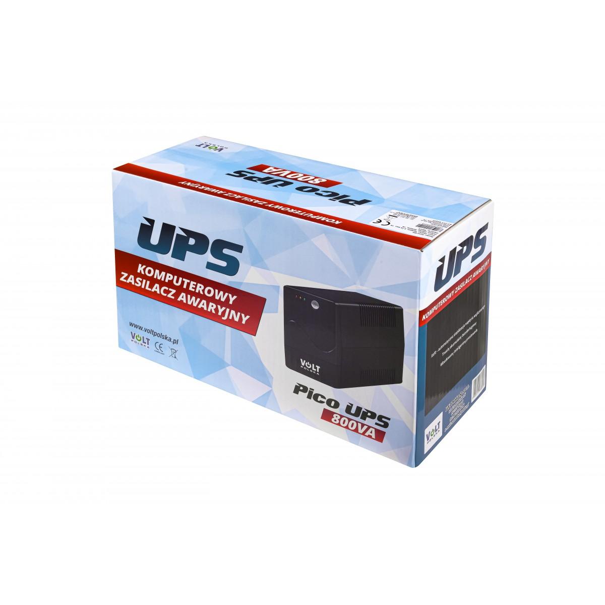 Компактний ДБЖ Volt Polska PicoUPS 800VA/480W 9Ah для Захисту Пристроїв - Зображення 4