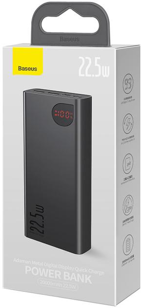 УМБ Baseus Adaman Metal Digital Display 20000 mAh / 22.5W / 2021 Edition — Мобільна Енергія з Цифровим Дисплеєм - Зображення 4
