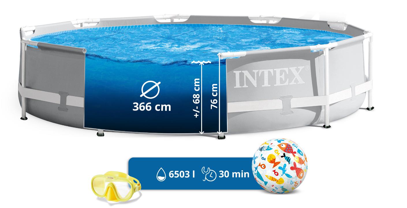 Intex 26712 (366×76 см) — Каркасний Басейн з Насосом та Надувними Іграшками у Комплекті - Зображення 4