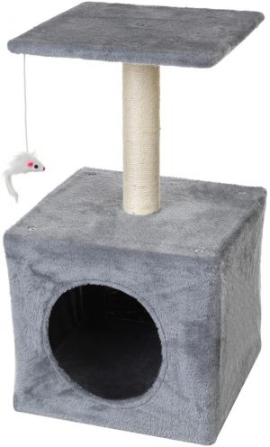 Трирівнева Кігтеточка з Лежанкою та Ящиком для Котів Затишний Куточок для Улюбленця