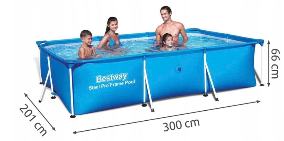 BESTWAY 300×201 см — Прямокутний Каркасний Басейн 19-в-1 для Повноцінного Родинного Відпочинку - Зображення 4