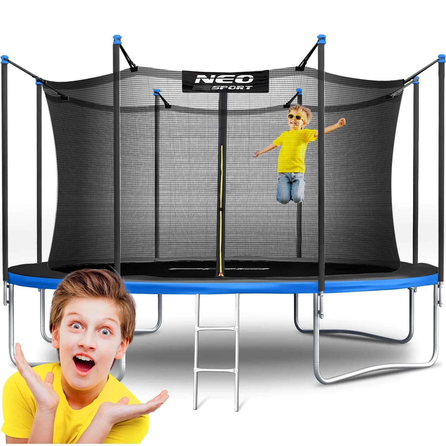 Батут Neo-Sport 12 FT 374 см з Внутрішньою Сіткою та Драбиною — Безпечні Розваги для Всієї Родини - Зображення 4