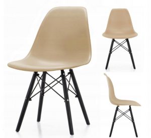 Скандинавське Крісло Lugano IMPERIA Beige з Чорними Ніжками — Стильний Контраст для Вашого Інтер’єру