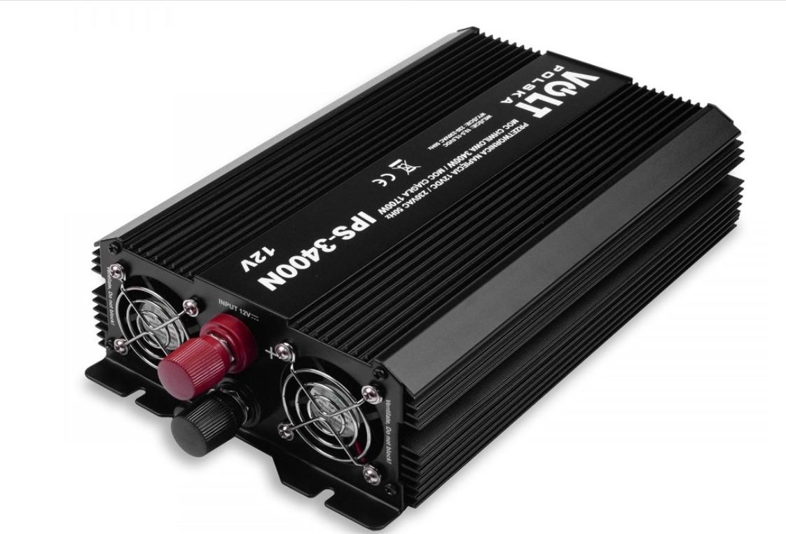 Перетворювач Volt Polska IPS-3400N 12V/230V 1700/3400W з USB — Потужний Інвертор для Побуту і Роботи - Зображення 2