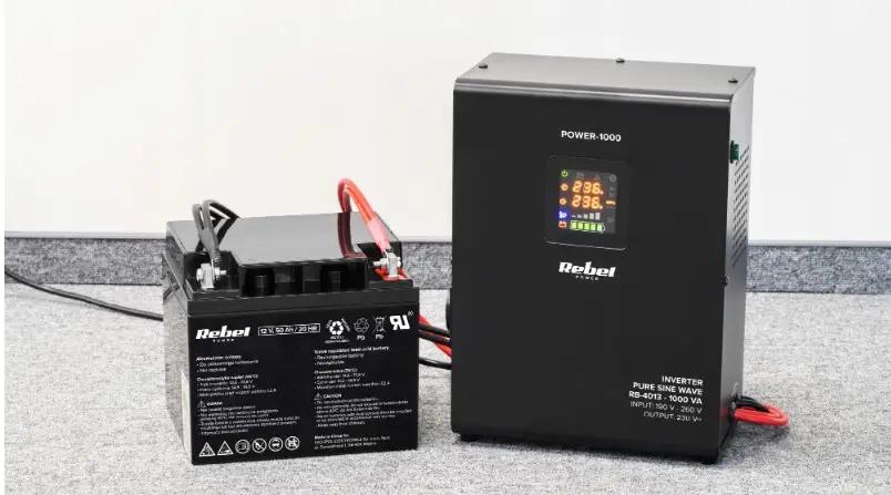 Джерело Аварійного Живлення Rebel Power UPS 1000 RB-4013 12V/230V — Висока Потужність для Аварійного Енергозабезпечення - Зображення 5