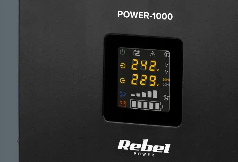 Джерело Аварійного Живлення Rebel Power UPS 1000 RB-4013 12V/230V — Висока Потужність для Аварійного Енергозабезпечення - Зображення 3