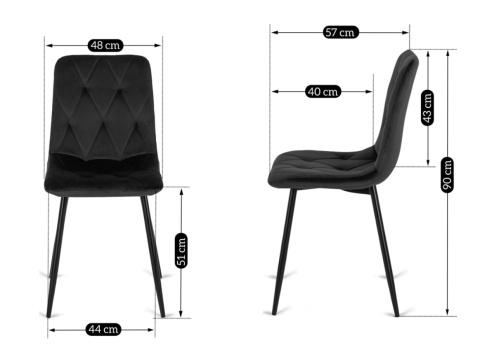 Стільці BORGO VELVET, Комплект 4 Шт — Елегантність і Комфорт для Сучасного Інтер’єру - Зображення 7
