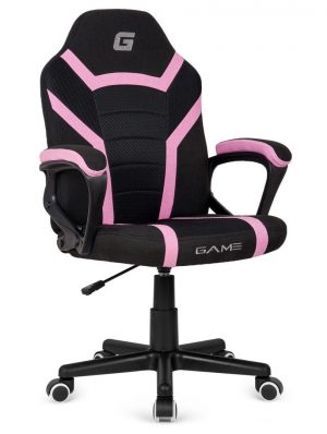 Офісне крісло Lugano MARIO BLACK PINK Тканина