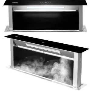 Настільна Кухонна Витяжка Berdsen BT-290 90 см Чорна з Сенсорним Керуванням та Фільтрацією Повітря