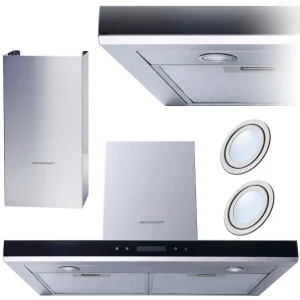 Витяжка Камінна Кухонна Berdsen BE-60A-T2 INOX 60 см з Нержавіючої Сталі та Потужною Системою Очищення Повітря