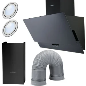 Витяжка Камінна Кухонна Berdsen BT-211 Чорна 60 см з Механічним Керуванням та Фільтром Жиру