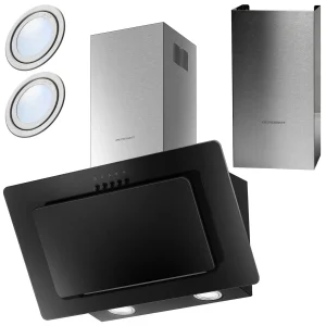 Витяжка Камінна Кухонна Berdsen BT-210 Чорна 60 см з LED-Освітленням та Сучасним Оформленням