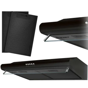 Витяжка під корпусна кухонна - абсорбер 60 см Berdsen BE-10-A чорна